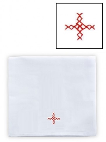 Abbey Brand Linen/Cotton Red Cross Large Corporal - Pack of 3 Linens