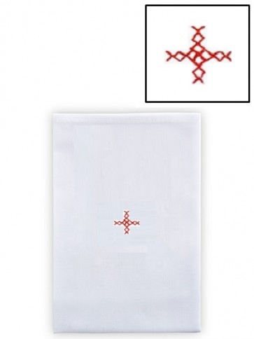 Abbey Brand Polyester/Cotton Red Cross Lavabo Towel - Pack of 3 Linens