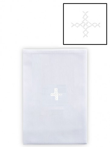 Abbey Brand Polyester/Cotton White Cross Lavabo Towel - Pack of 3 Linens