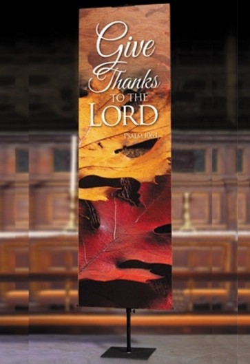 Celebration Banners Harvest Series "Give Thanks" 2'W X 6'H Worship Banner