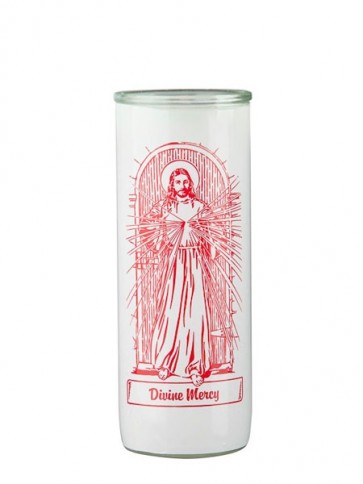 Dadant Candle Divine Mercy Glass Globe - Case of 12 Globes