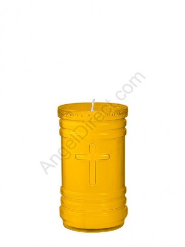 Dadant Candle P-Series Amber, 4-Day, Plastic Devotional Candle - Case Of 24 Candles