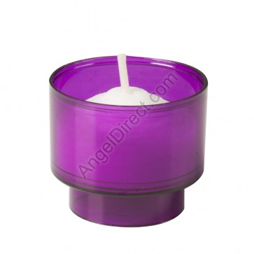 Dadant Candle Purple, Plastic, 4-Hour Disposable Votive Candle - 2GR Case