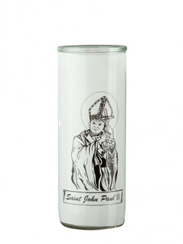 Dadant Candle Saint John Paul II Glass Globe - Case of 12 Globes