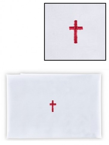 R.J. Toomey 100% Linen Red Cross Purificator - Pack of 12