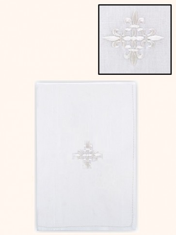 R.J. Toomey 100% Linen Fleur-de-Lis Lavabo Towel - Pack of 3