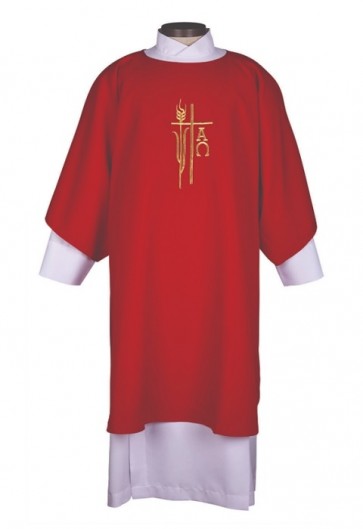 R.J. Toomey Alpha Omega Collection Red Dalmatic with Inner Stole