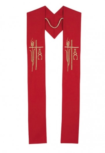 R.J. Toomey Alpha Omega Collection Red Overlay Stole