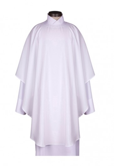 R.J. Toomey Everyday Collection White Chasuble with Round Neck and Inner Stole