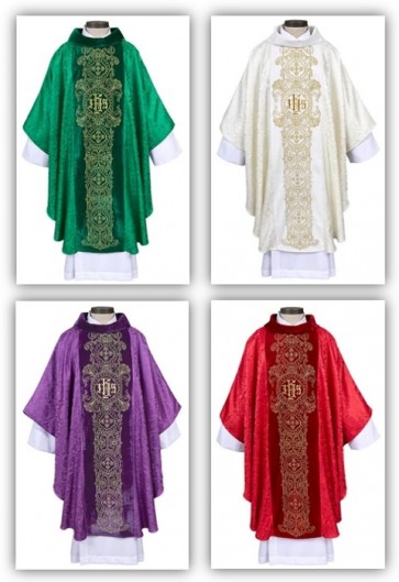 R.J. Toomey Saint Mark Collection Set of Four Gothic-Style Chasubles with Inner Stoles