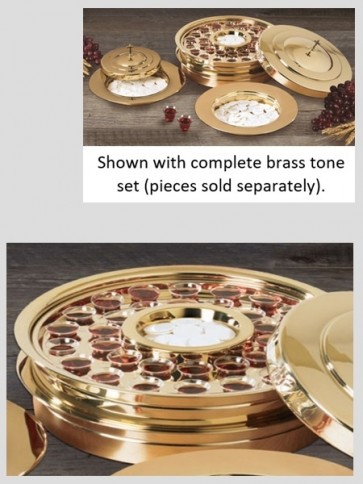 Sudbury Brass Polished Brass Tone Stacking Communion Tray