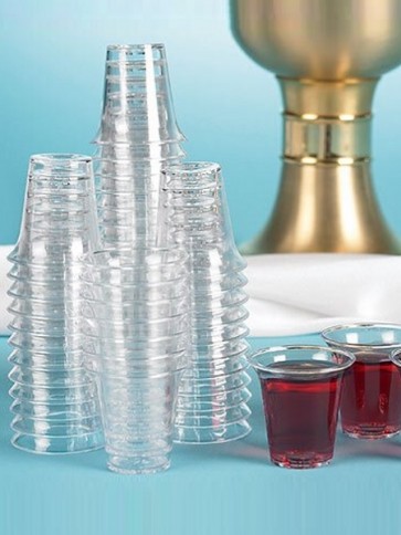 Sudbury Brass Disposable Plastic Communion Cups - Case of 4,000 Cups