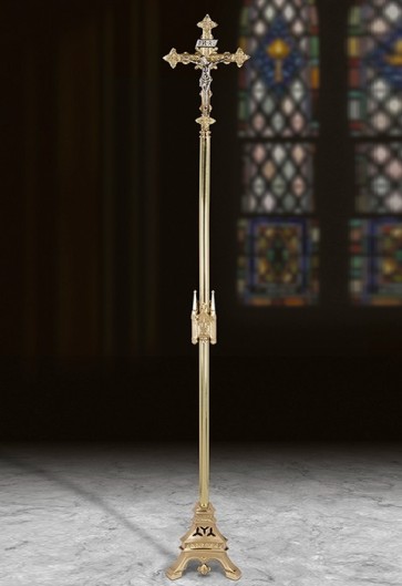 Sudbury Brass Versailles Series 85"H Processional Crucifix