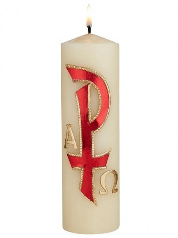 Will & Baumer Chi Rho Wax Devotional Candle