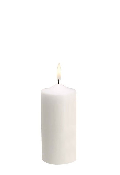 Plain White Wax Christ Candles