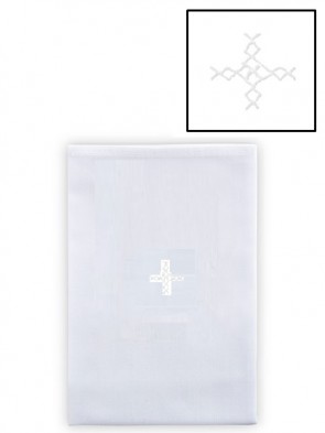 Abbey Brand Polyester/Cotton White Cross Lavabo Towel - Pack of 3 Linens