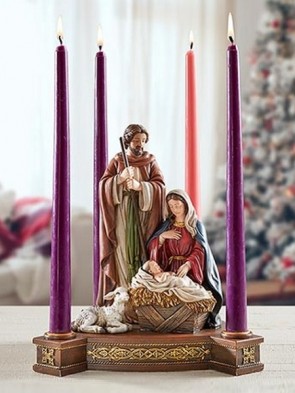Avalon Gallery 9-3/4"H Nativity Advent Candleholder