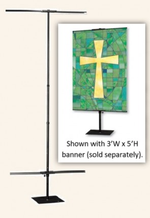 Celebration Banners 3'W X 10'H Adjustable Banner Stand for Pole Hem Banners
