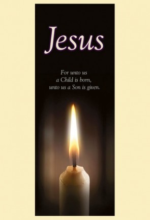 Celebration Banners Advent Candle Series "Jesus" 23"W X 63"H Worship Banner