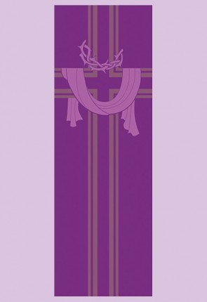Celebration Banners All Seasons Series "Crown of Thorns" 3'W X 9'H Worship Banner