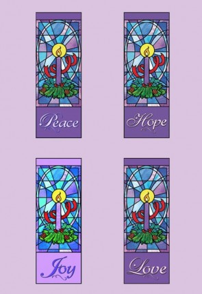 Celebration Banners Celebrate Advent Series 23"W X 63"H Set of Four Worship Banners