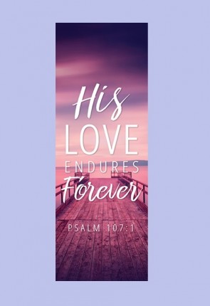 Celebration Banners Foundation Series "His Love Endures" 2'W X 6'H Worship Banner
