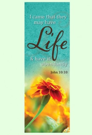 Celebration Banners Lift Up Your Heart Series "Life" 23"W X 63"H Worship Banner