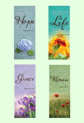 Celebration Banners Lift Up Your Heart Series 23"W X 63"H Set of Four Worship Banners
