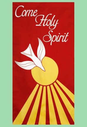 Celebration Banners Spring Series "Come Holy Spirit" 2-1/2'W X 5'H Worship Banner