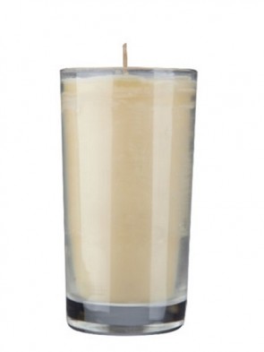 Dadant Candle 51% Beeswax Clear, 72-Hour Glass Prayer Candle - Case Of 12 Candles