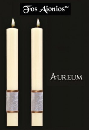 Dadant Candle Fos Aionios Series "Aureum" Side Altar Candles