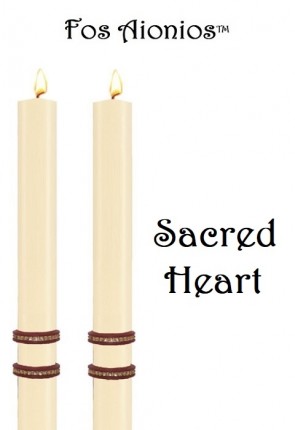 Dadant Candle Fos Aionios Series "Sacred Heart" Side Altar Candles