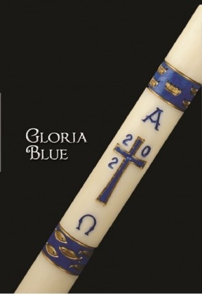 Dadant Candle Gloria Series Blue Paschal Candle