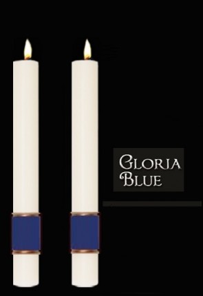 Dadant Candle Gloria Series Blue Side Altar Candles