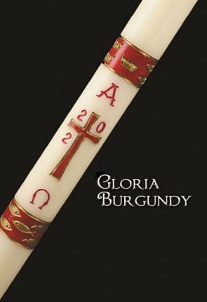 Dadant Candle Gloria Series Burgundy Paschal Candle