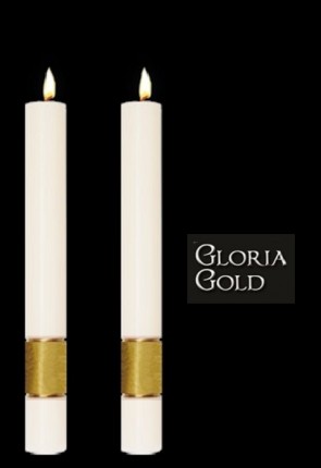 Dadant Candle Gloria Series Gold Side Altar Candles