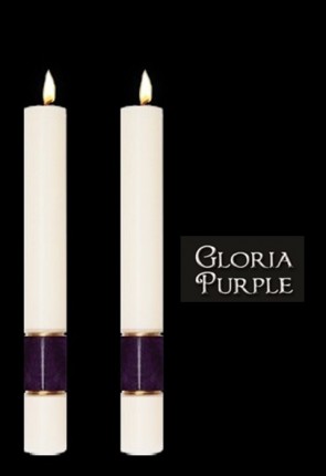 Dadant Candle Gloria Series Purple Side Altar Candles
