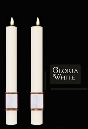 Dadant Candle Gloria Series White Side Altar Candles