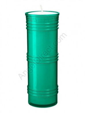 Dadant Candle Green, 7-Day, Plastic Inner Light - Case of 24 Candles