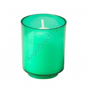 Dadant Candle Green, Plastic, 10-Hour Disposable Votive Candle - Case of 200 Candles