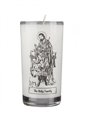Dadant Candle Holy Family 72-Hour Glass Prayer Candle - Case of 12 Candles