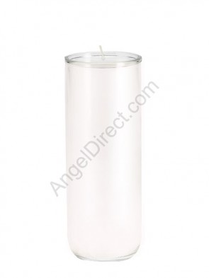 Dadant Candle No. 3 Clear, 6-Day, Open-Mouth Glass Devotional Candle - Case Of 12 Candles