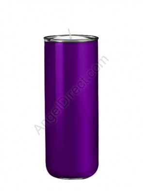 Dadant Candle No. 3 Purple, 6-Day, Open-Mouth Glass Devotional Candle - Case Of 12 Candles