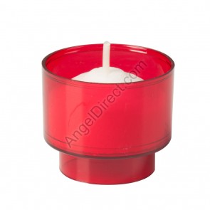 Dadant Candle Red, Plastic, 4-Hour Disposable Votive Candle - 2GR Case