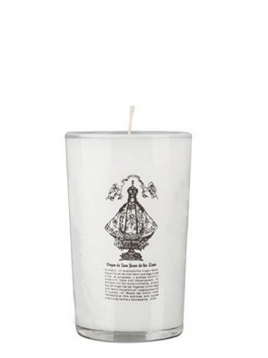 Dadant Candle Virgin de San Juan de Los Lagos 24-Hour Glass Prayer Candle - Case of 12 Candles