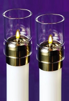Lux Mundi Glass Draft Protector For Refillable Candles