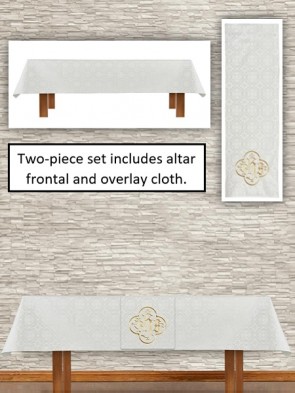 R.J. Toomey Avignon Collection Ivory Altar Frontal and Overlay Cloth Set