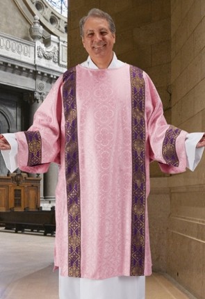 R.J. Toomey Avignon Collection Rose Dalmatic with Inner Stole