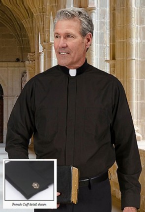 R.J. Toomey "Classic Comfort" Long-Sleeve, Tab Collar Clergy Shirt 