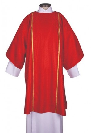 R.J. Toomey Classic Jacquard Collection Red Dalmatic with Inner Stole